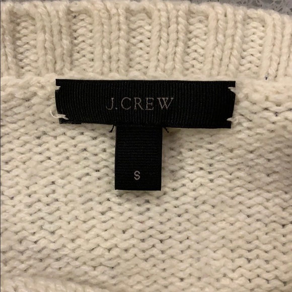 J. Crew White Cable Knit Sweat - Picture 3 of 3